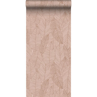 ESTAhome behang - getekende bladeren - terracotta roze - 0,53 x 10,05 m - 139353 product