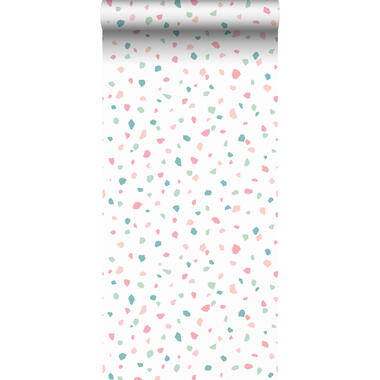 ESTAhome behang - terrazzo - wit, roze en groen - 0,53 x 10,05 m - 139304 product