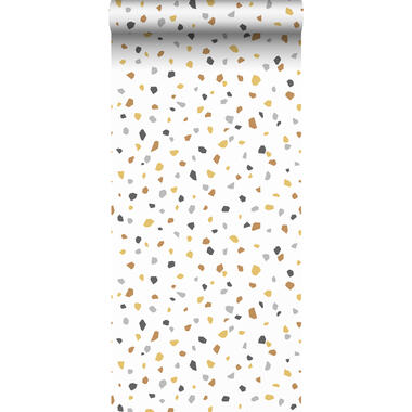 ESTAhome behang - terrazzo - wit, okergeel en grijs - 0,53 x 10,05 m - 139305 product