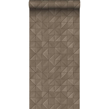 ESTAhome behang - grafisch 3D motief - bruin - 50 x 900 cm - 139327 product