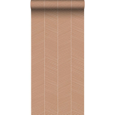 ESTAhome behang - visgraat-motief - licht terracotta - 0,53 x 10,05 m - 139357 product