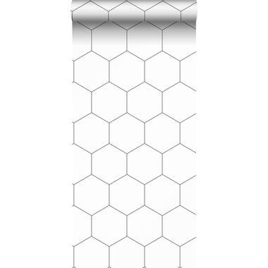 ESTAhome behang - hexagon - zwart wit - 0,53 x 10,05 m - 139311 product