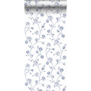 ESTAhome behang - toile de jouy rozen - wit en blauw - 0,53 x 10,05 m - 139300 product