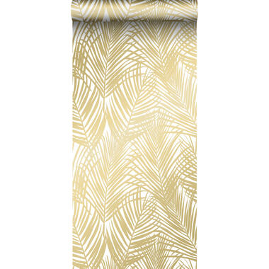 ESTAhome behang - palmbladeren - goud en wit - 0,53 x 10,05 m - 139301 product