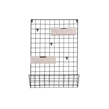 Memo rack Grid black w. wooden baskets product