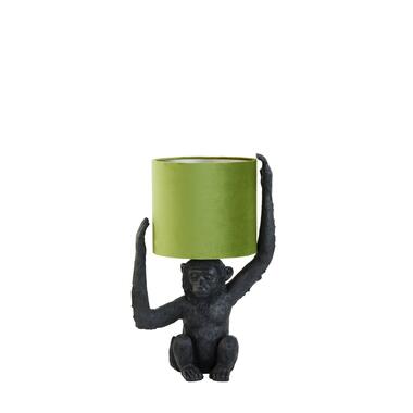Tafellamp Monkey - Zwart/Olijf Groen - 33x24x51 cm product