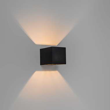 QAZQA Set van 4 moderne wandlampen zwart - Transfer product