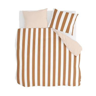 Walra - Dekbedovertrek Classic Stripe - 200x220 cm - Cognac product