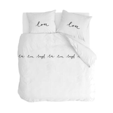 Walra - Dekbedovertrek Lively Love - 200x220 cm - Wit