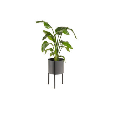 Lifa Living Lage plantenbak met zwart metalen frame en grijze bak product