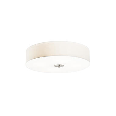 QAZQA Landelijke plafondlamp wit 50 cm - Drum Jute product