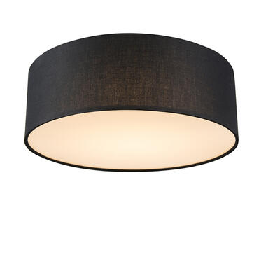 QAZQA Plafondlamp zwart 30 cm incl. LED - Drum LED product