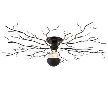 QAZQA Art Deco plafondlamp zwart 80 cm - Ramuri product