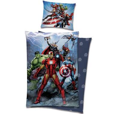 Marvel Avengers Dekbedovertrek, Hero - 140 x 200 cm + 65 x 65 cm - Katoen product