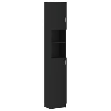 vidaXL Badkamerkast 32x25,5x190 cm bewerkt hout zwart product