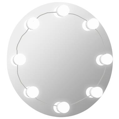vidaXL Wandspiegel met LED-lampen rond glas Φ 50 cm product