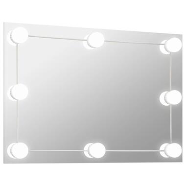 vidaXL Wandspiegel met LED-lampen rechthoekig glas product