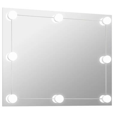 vidaXL Wandspiegel zonder lijst met LED-lampen rechthoekig glas product