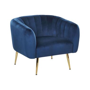LACONIA - Fauteuil - Blauw - Fluweel product