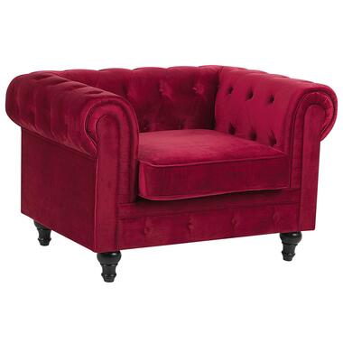 CHESTERFIELD - Chesterfield fauteuil - Rood - Fluweel product