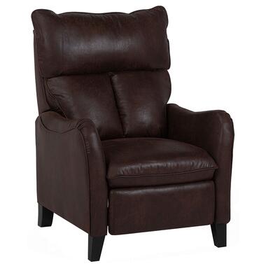 ROYSTON - TV-fauteuil - Bruin - Kunstleer product