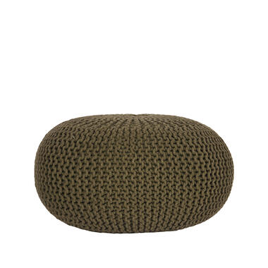 LABEL51 Poef Knitted - Army green - Katoen - L product