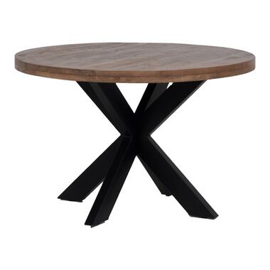 Ronde Eettafel Ø100cm - Mangohout & Metaal - Eettafel Barn product