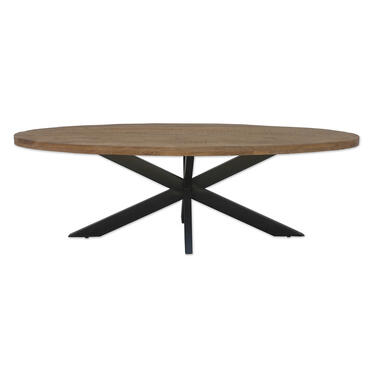 Brix - Ovale Eetkamertafel - Mangohout - 180cm - Bruin product