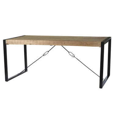 Livingfurn - e Eetkamertafel Nairobi - U-Pot - Mango Hout - 140x80 cm - Bruin