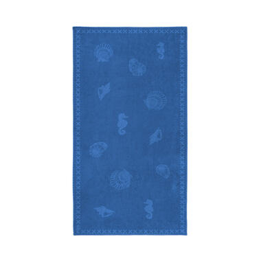 Seahorse strandlaken Shells - Katoen - 100x200 cm - Blauw product