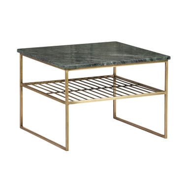 Livingfurn - Salontafel Dian Marble Groen Goud - 55x55x40 - Marmer product