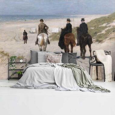 Fotobehang Anton Mauve Morgenrit langs het strand 260x384 cm Beige product