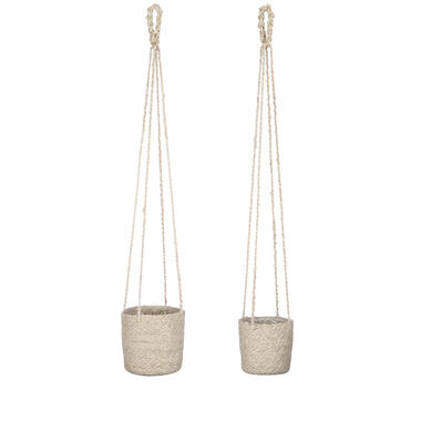 Mica Decorations Atlantic Mand voor Planten Set van 2 - Ø16 cm - Crème product