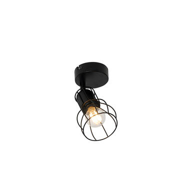 QAZQA Moderne wandlamp zwart staal verstelbaar - Botu product
