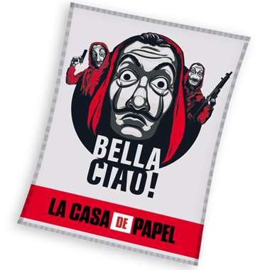 La Casa de Papel Fleece deken Bella Ciao - 150 x 200 cm - Polyester product