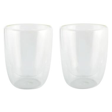 Bellatio design Theeglazen - 2 stuks - glas - dubbelwandig - 300 ml product