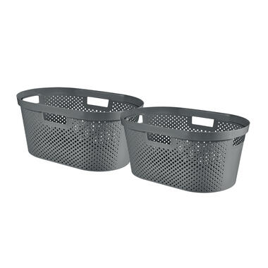 Curver Infinity Recycled Wasmand - 40L - 2 stuks - Grijs product