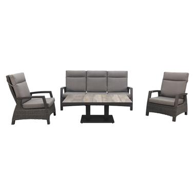 VDG Darwin/Jersey stoel-bank loungeset verstelbaar - Antraciet product