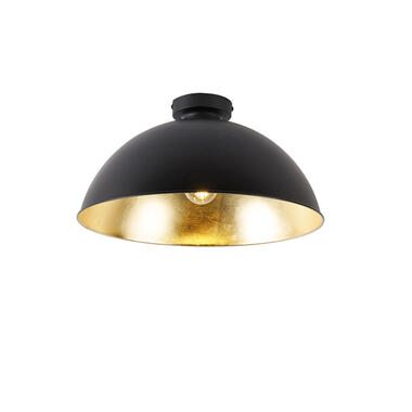 QAZQA Plafondlamp zwart met goud 42 cm verstelbaar - Magnax product