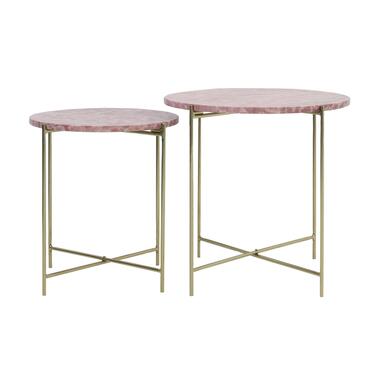 Bijzettafel Delon - Roze - 49.5x49.5x50.5cm product