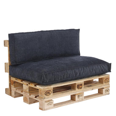 In The Mood Collection Ibiza Palletkussens - L120 cm - Donkerblauw product