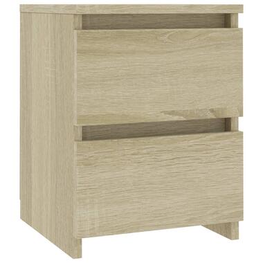 vidaXL Nachtkastje 30x30x40 cm bewerkt hout sonoma eikenkleurig product