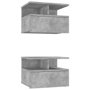 vidaXL Nachtkastjes 2 st 40x31x27 cm bewerkt hout betongrijs product