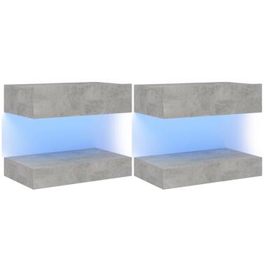 vidaXL Nachtkastjes 2 st 60x35 cm spaanplaat betongrijs product