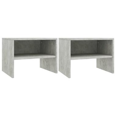 vidaXL Nachtkastjes 2 st 40x30x30 cm bewerkt hout betongrijs product