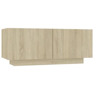 vidaXL Nachtkastje 100x35x40 cm bewerkt hout sonoma eikenkleurig product