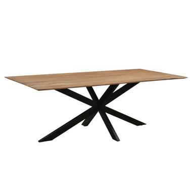Livingfurn - Eetkamertafel Oslo - Spider Tafelpoot - Acasia Hout - 220 cm