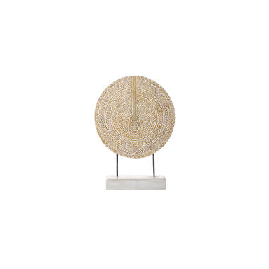 Ornament Carved Disc - Hout - 40x11x55cm product