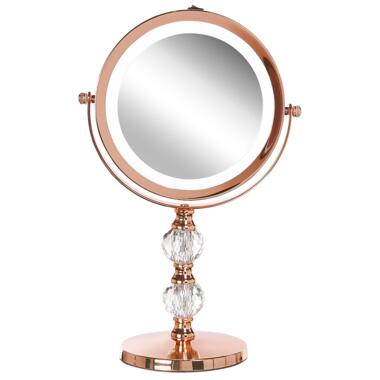 Beliani make-up spiegel CLAIRA - roségoud glas, ijzer product