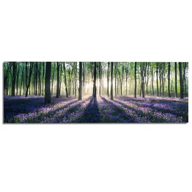 Schilderij Voorjaar in het bos 52x156 cm Paars Hout product
